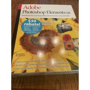 Original Photoshop Elements 2.0 CD w/ Serial Number‎ - Windows or Mac